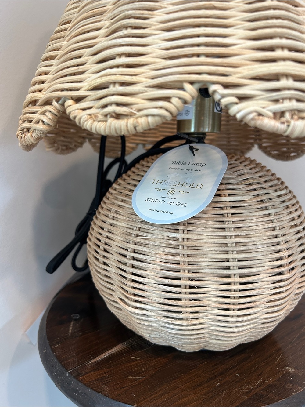 Table Lamp with Woven / Wicker Base and Woven Shade - Threshold by Studio McGee - Picture 5 of 8